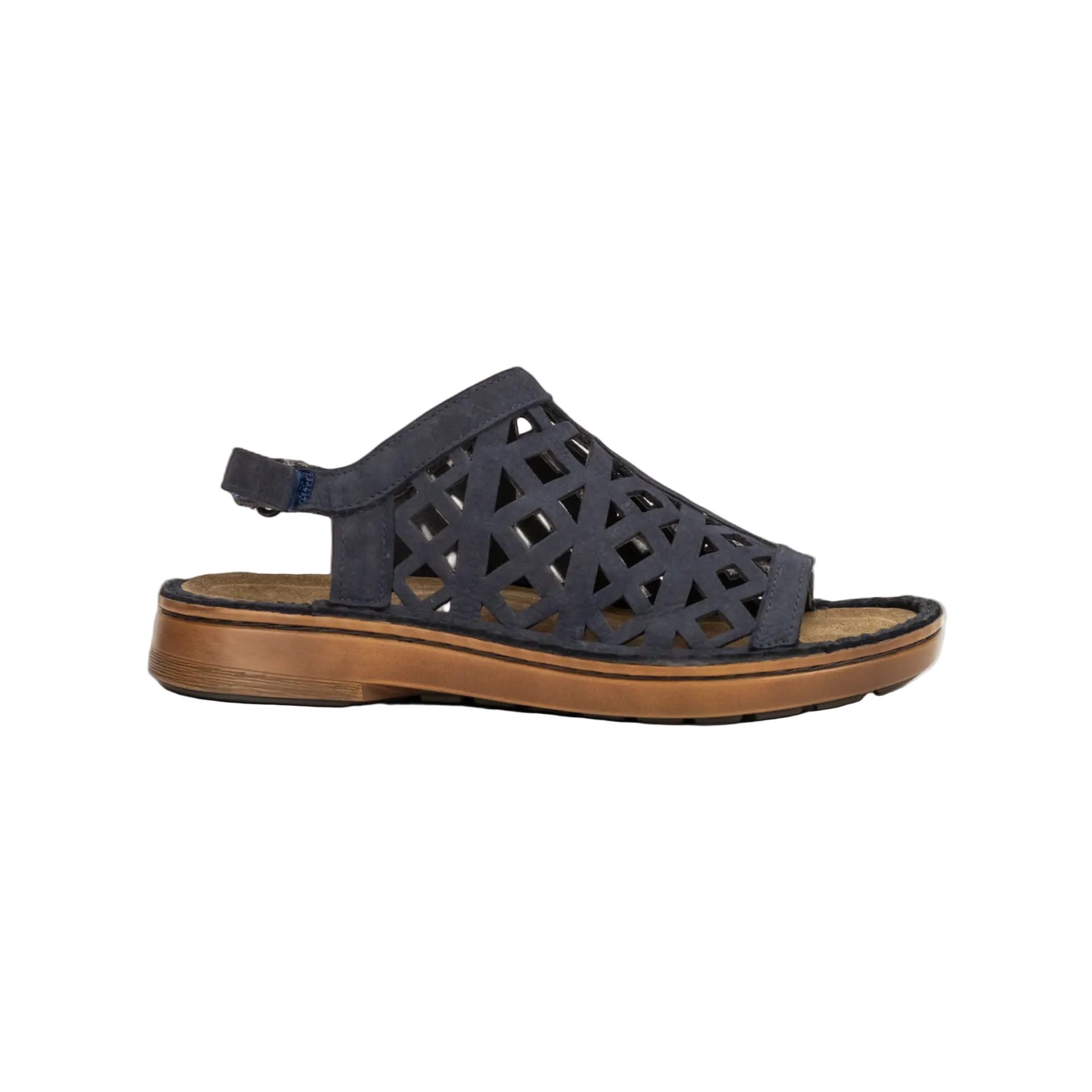 Naot Women's Amadora Sandal Navy Velvet Nubuck