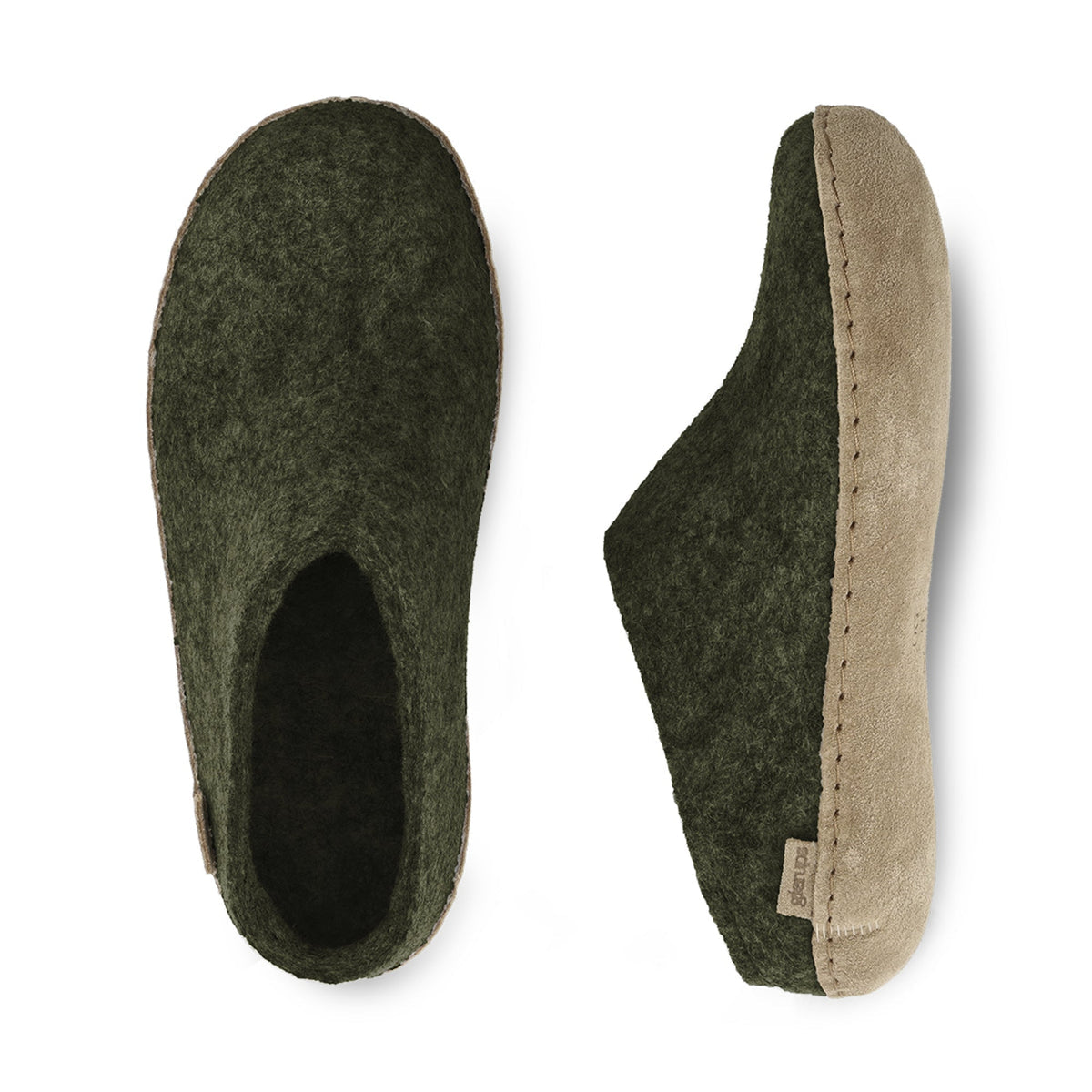 Glerups Slip-On Slippers Forest Leather