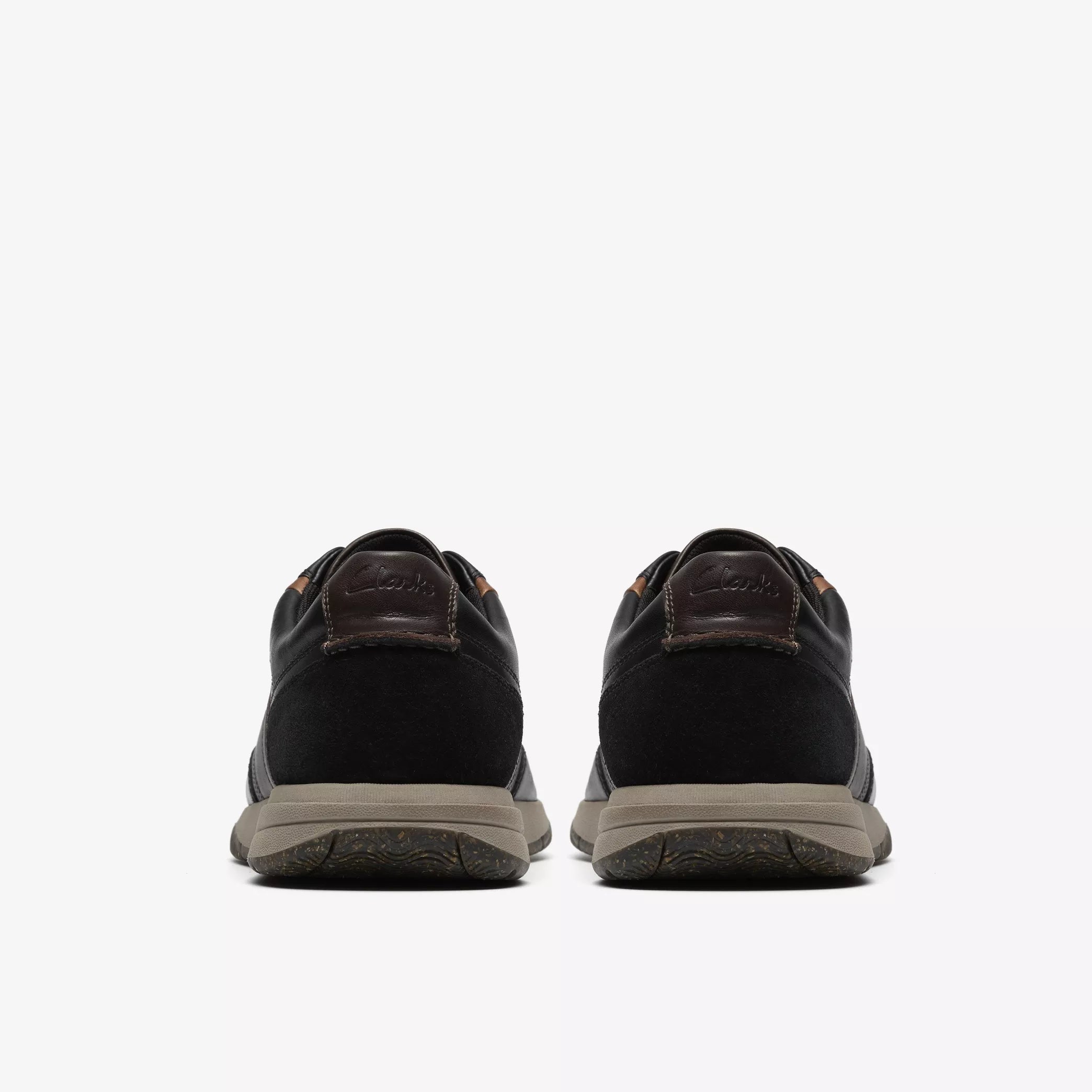 Clarks Men's Townview Casual Shoes Black Leather