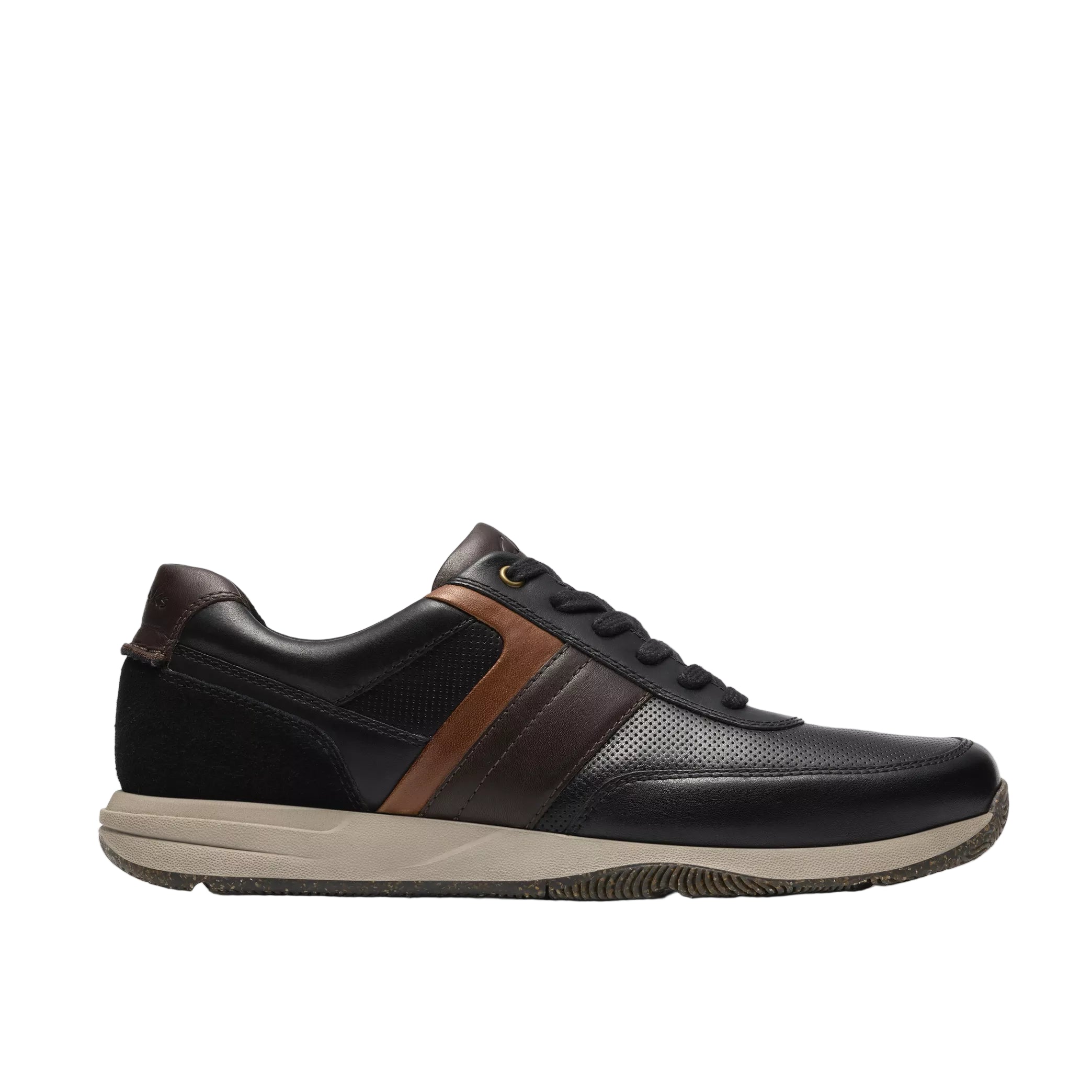 Clarks Men's Townview Casual Shoes Black Leather