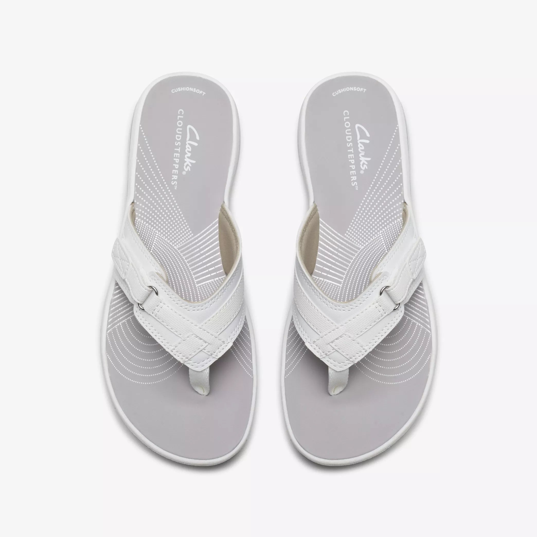 Clarks Women s Breeze Sea Sandals White