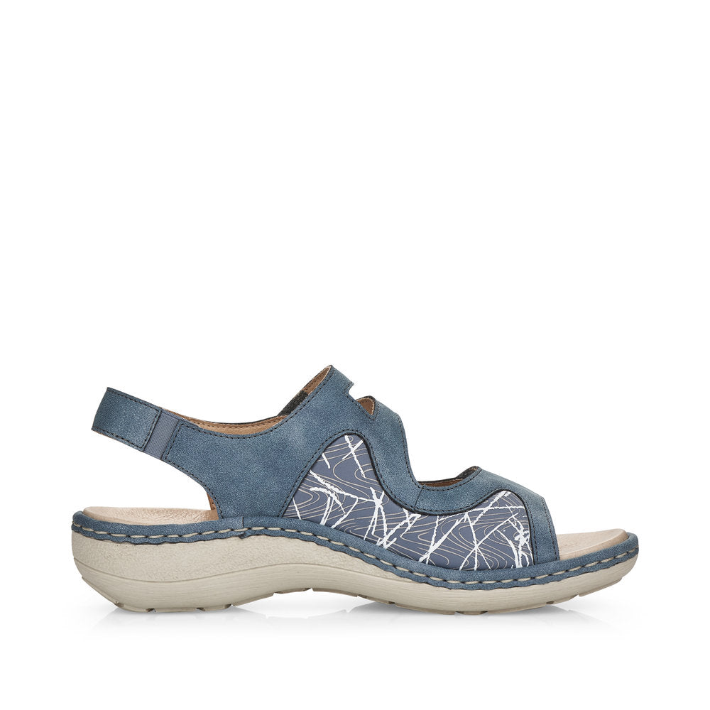 Remonte Women's D7647-16 Sandals Blue Combination