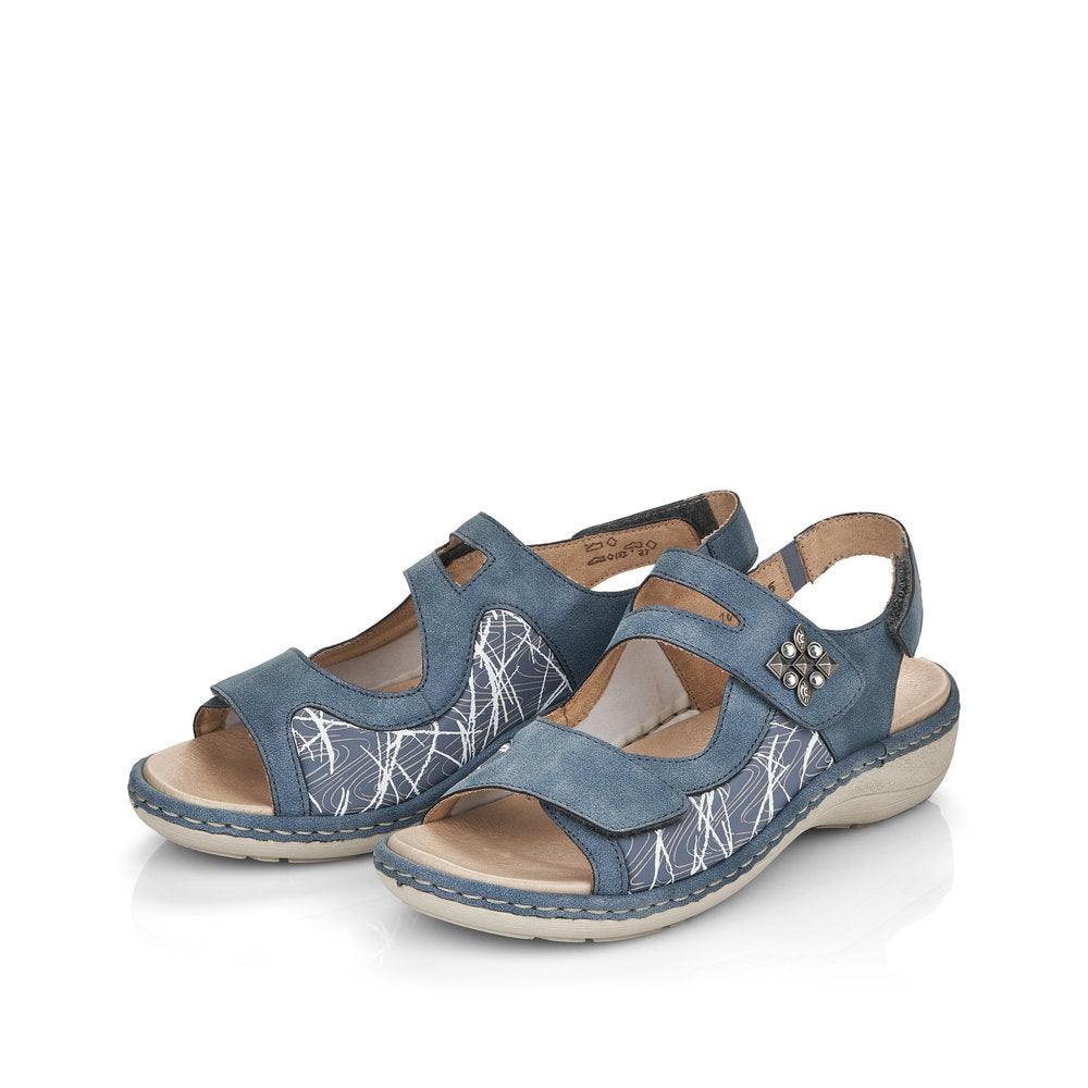 Remonte Women's D7647-16 Sandals Blue Combination