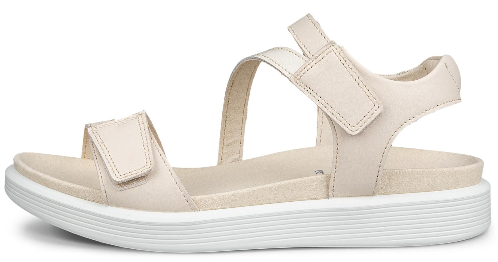 ECCO Women's Soft Sandals 3-Strap Limestone