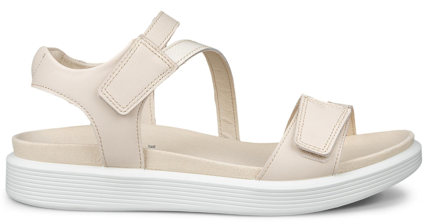 ECCO Women's Soft Sandals 3-Strap Limestone