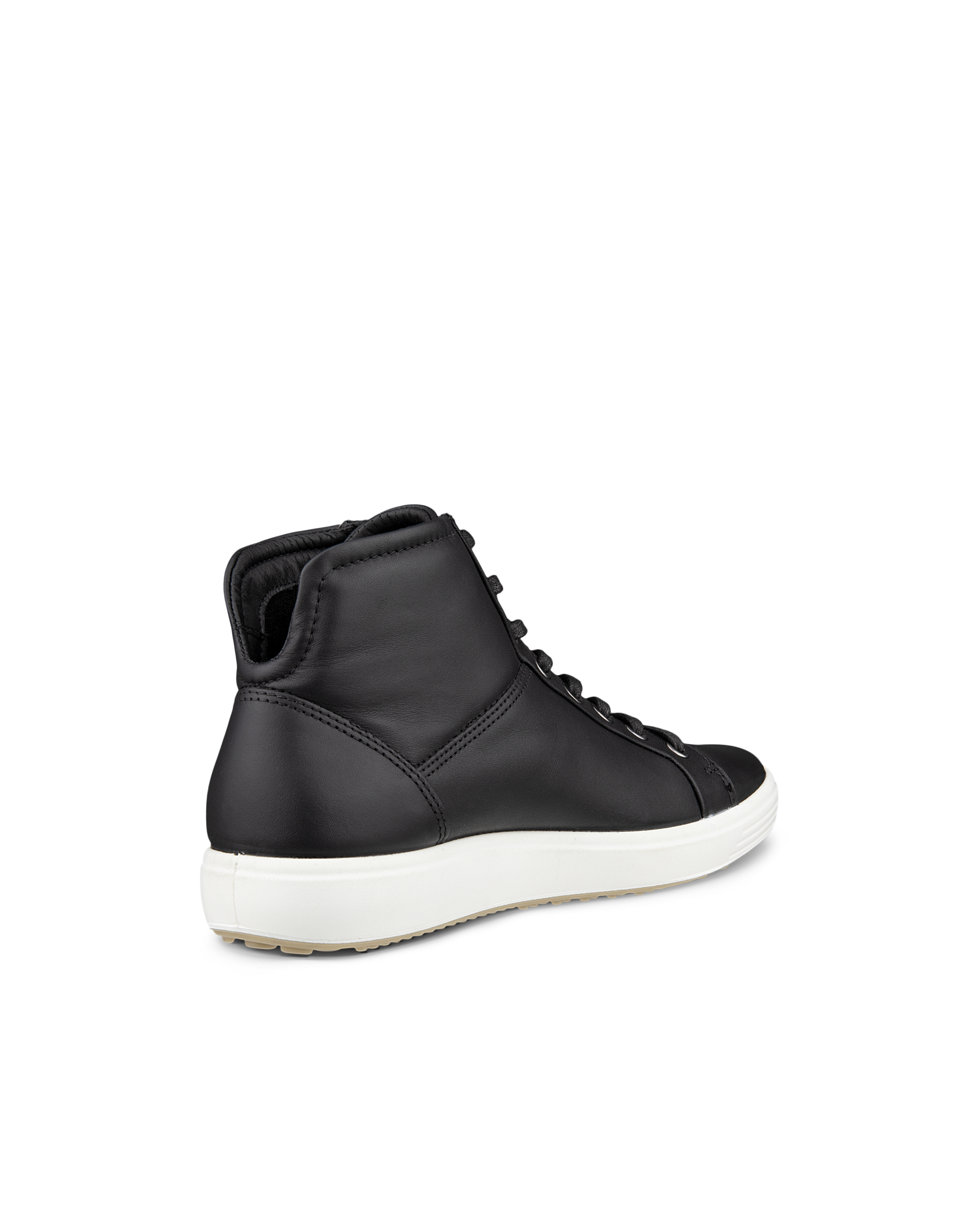 ECCO Women's Soft 7 Leather High-Top Sneaker Black