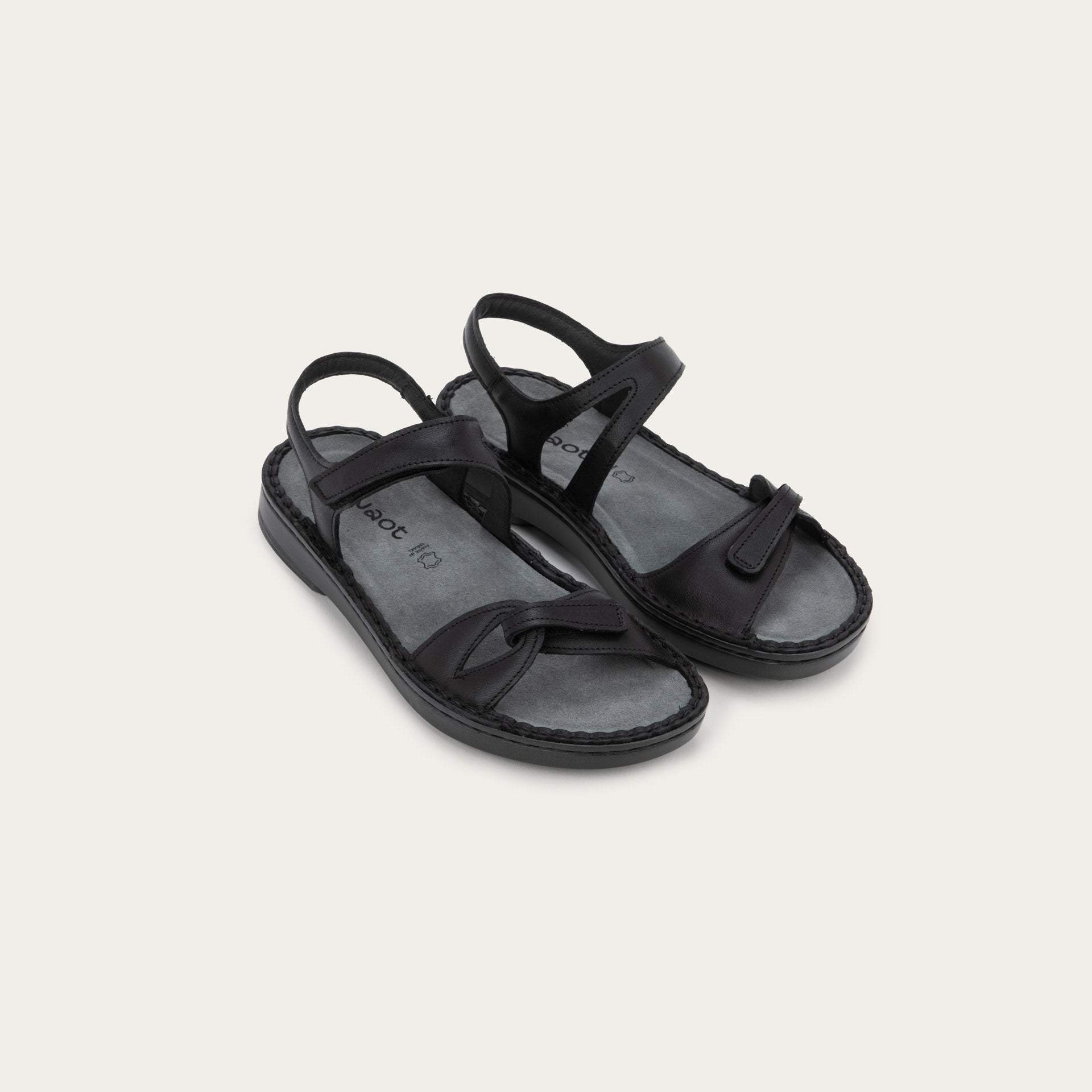 Naot Women's Evora Sandals Black Jet Leather