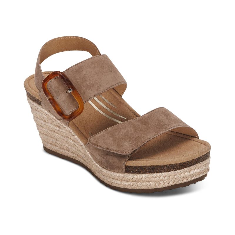 Aetrex Women's Ashley Sandals Taupe