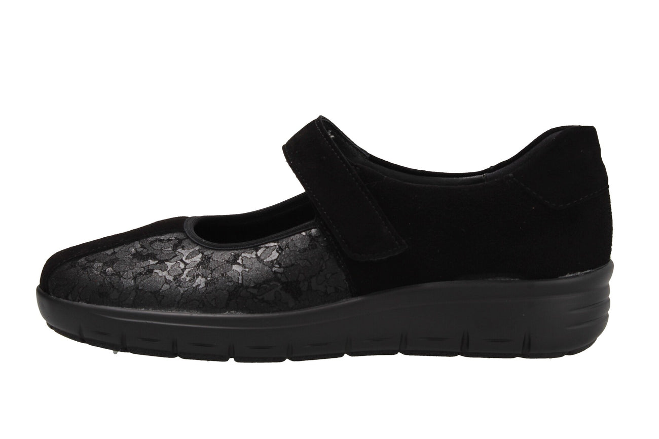Semler Women's Greta Ballerina Mary Jane Black