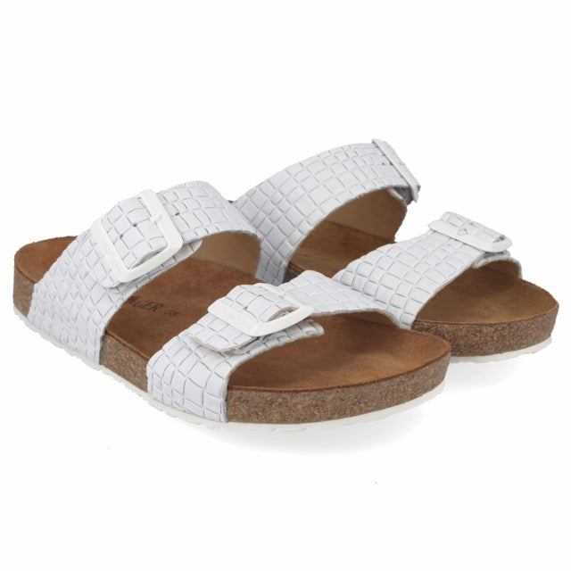 Haflinger Women's Andrea Sandals Weave Blanco