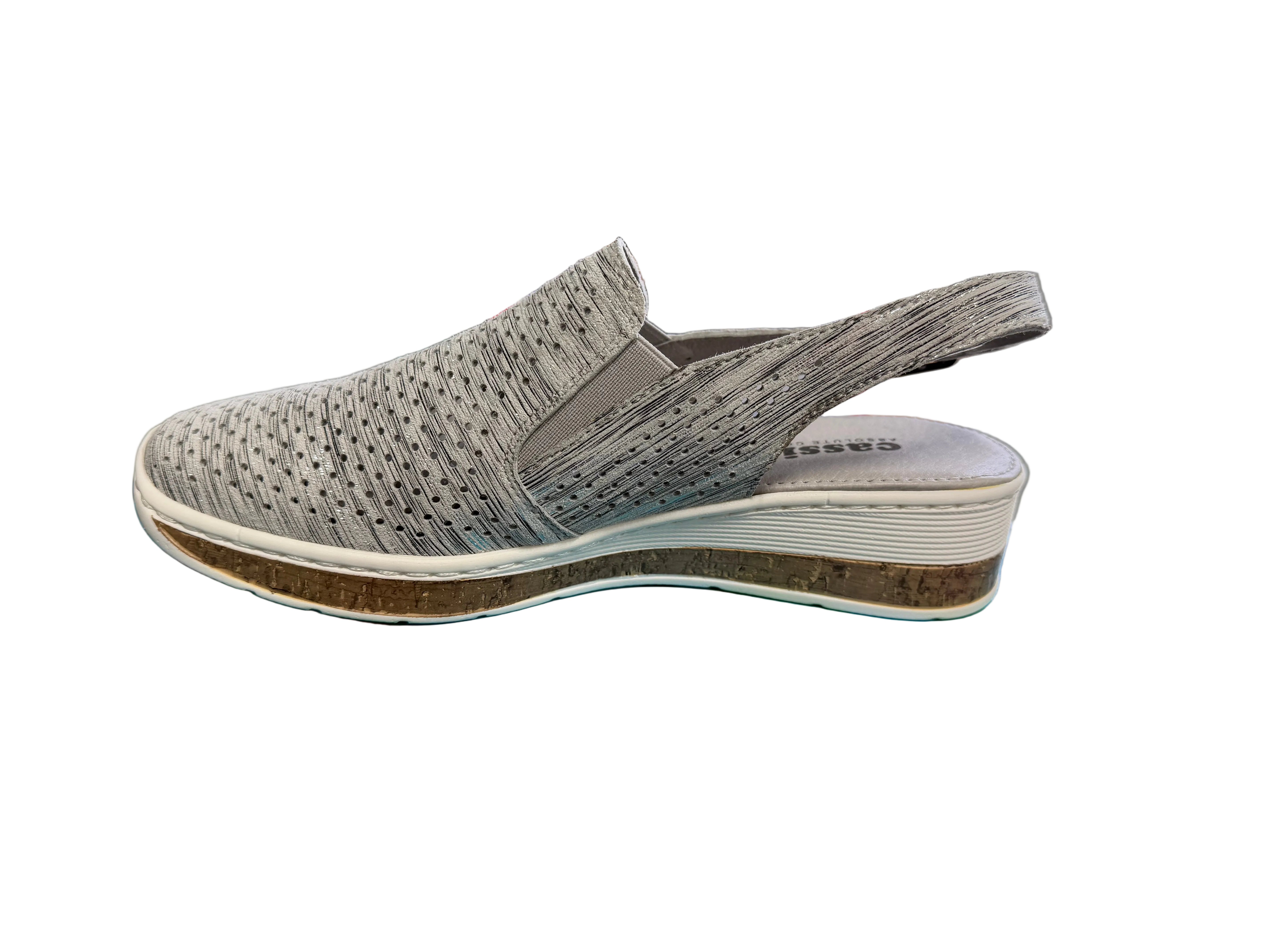 Cassini Women's Mammy Slingback Shoes Metal Pond
