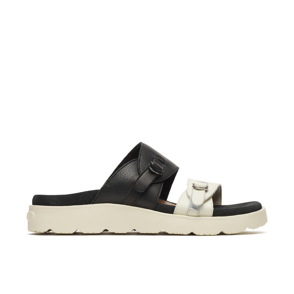 Merrell Women's Fleur Leather Slide Sandals Black Stucco