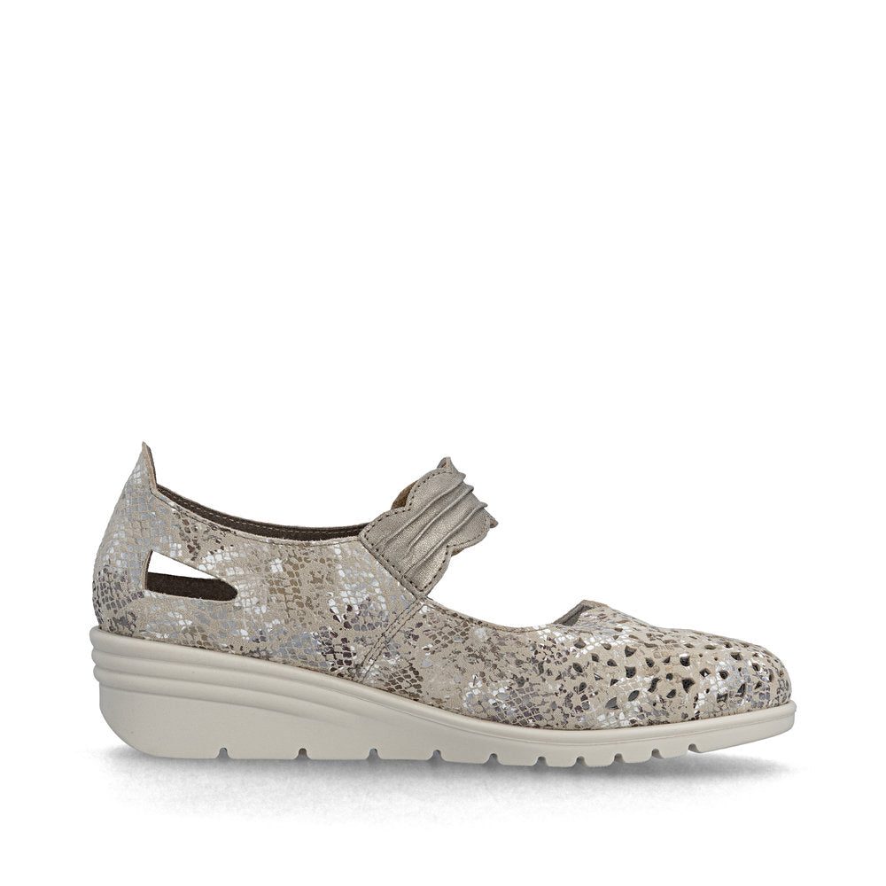 Rieker Women's L5359-90 Mary Jane Metallic