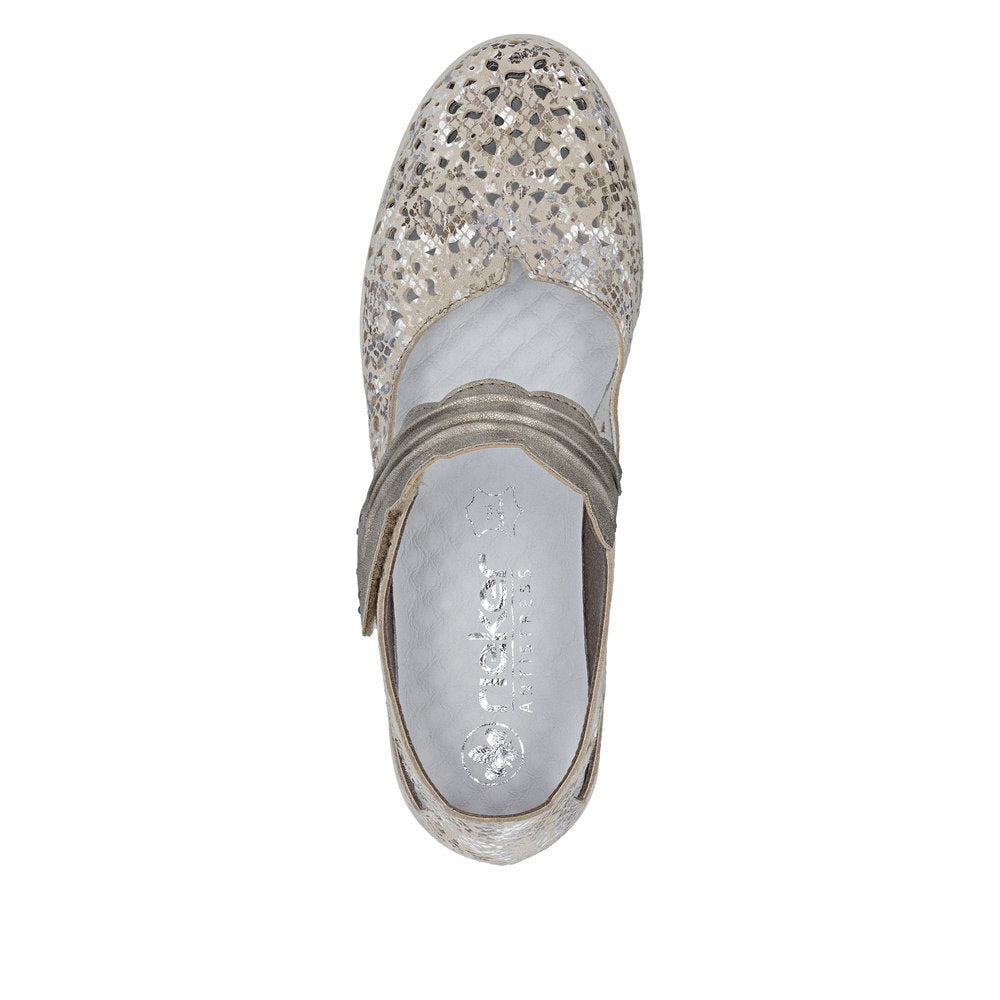 Rieker Women's L5359-90 Mary Jane Metallic