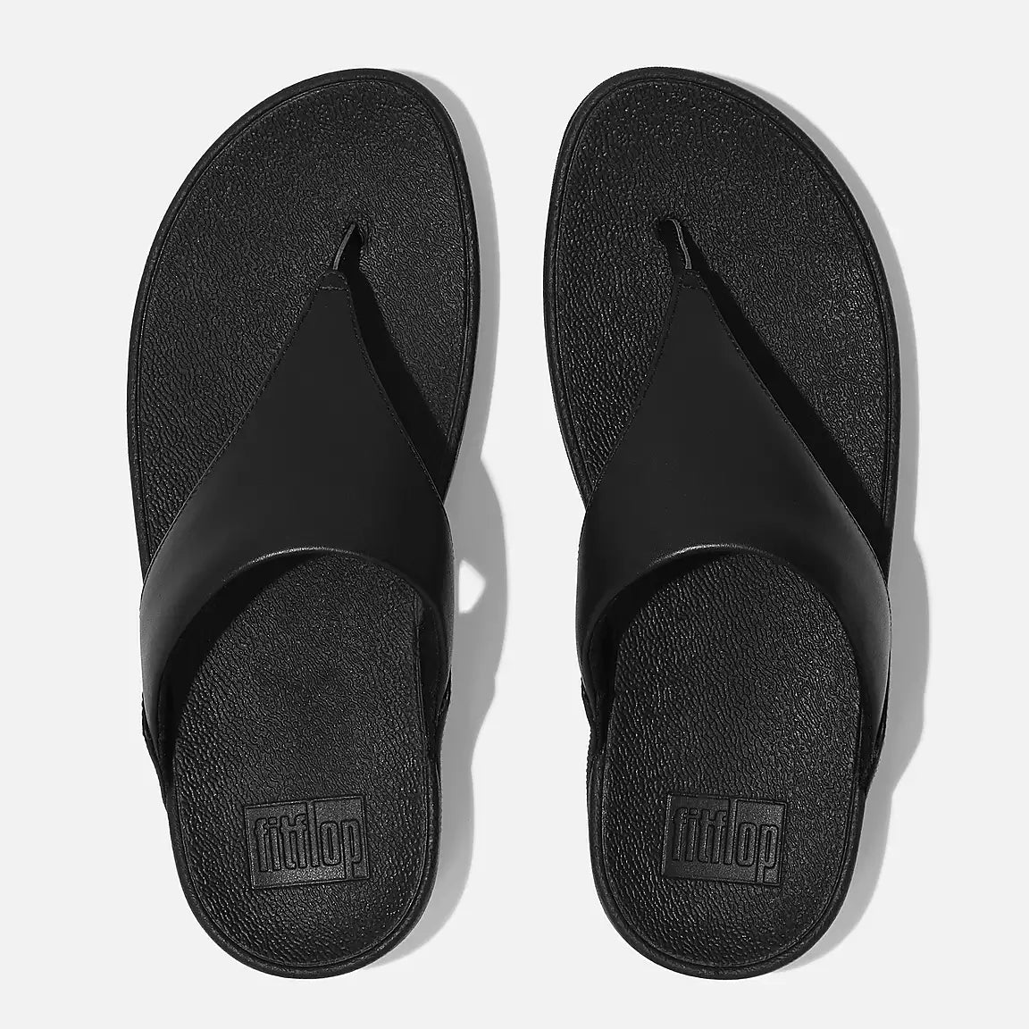 Fitflop Women's Lulu Leather Toe-Post Sandals Black