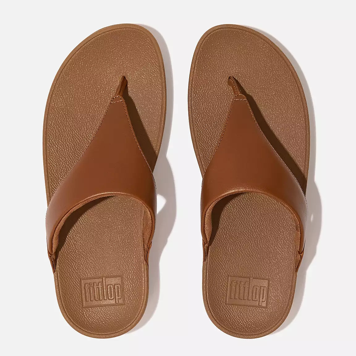 Fitflop Women's Lulu Leather Toe-Post Sandals Light Tan