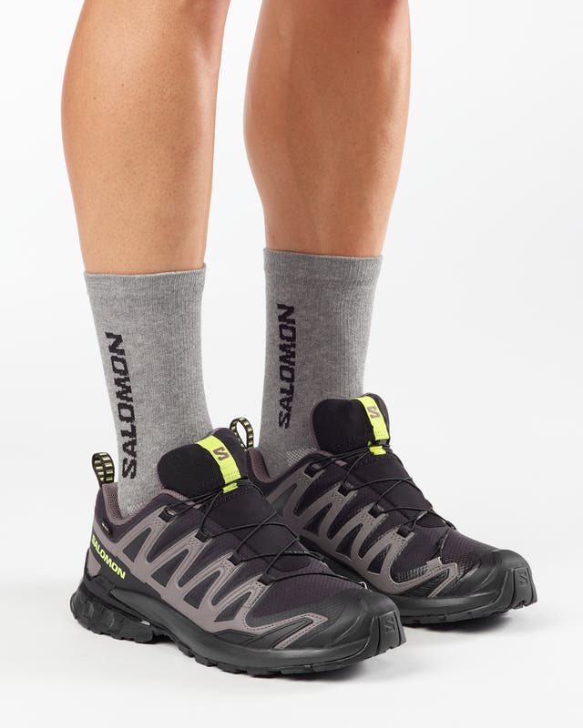 Salomon Men's XA PRO 3D V9 WIDE GTX Black / Dark Gull Gray / Acid Lime
