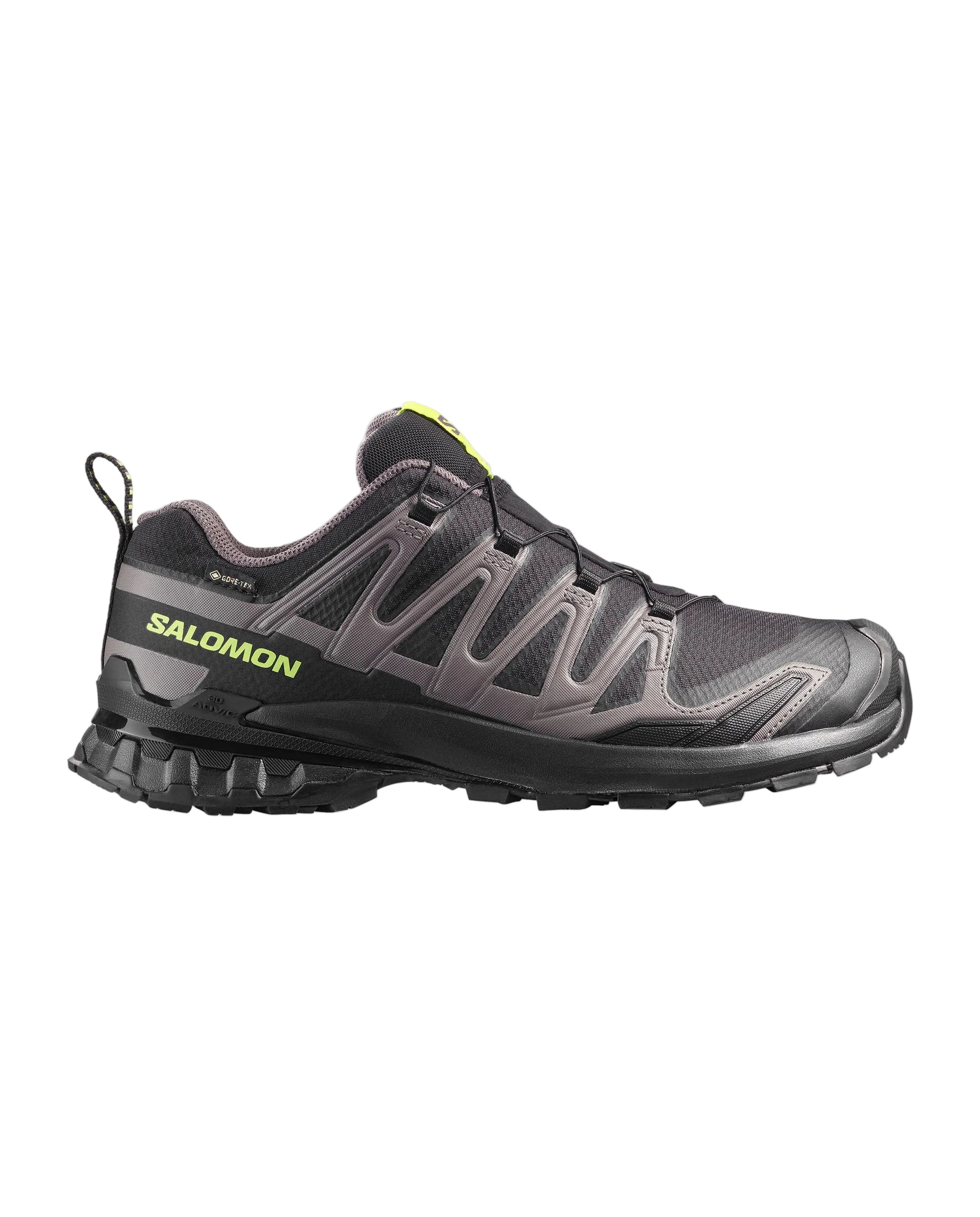 Salomon Men's XA PRO 3D V9 WIDE GTX Black / Dark Gull Gray / Acid Lime