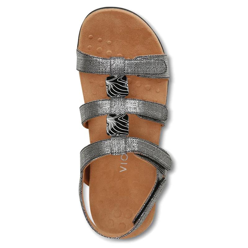 Vionic Women's Amber Sandals Black Metallic