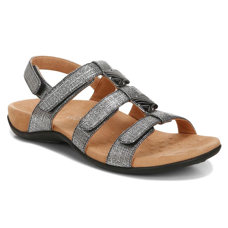 Vionic Women's Amber Sandals Black Metallic