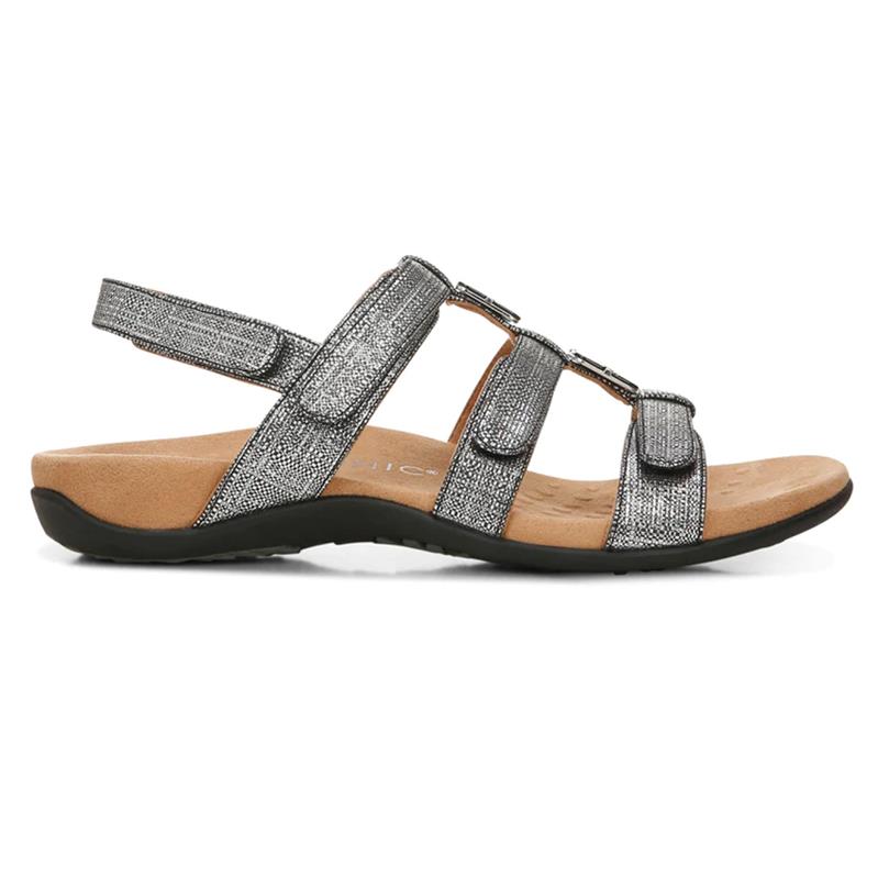 Vionic Women's Amber Sandals Black Metallic