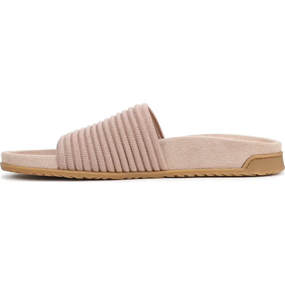 Vionic Women's Evie Knit Slide Sandal Rugby Tan Gold