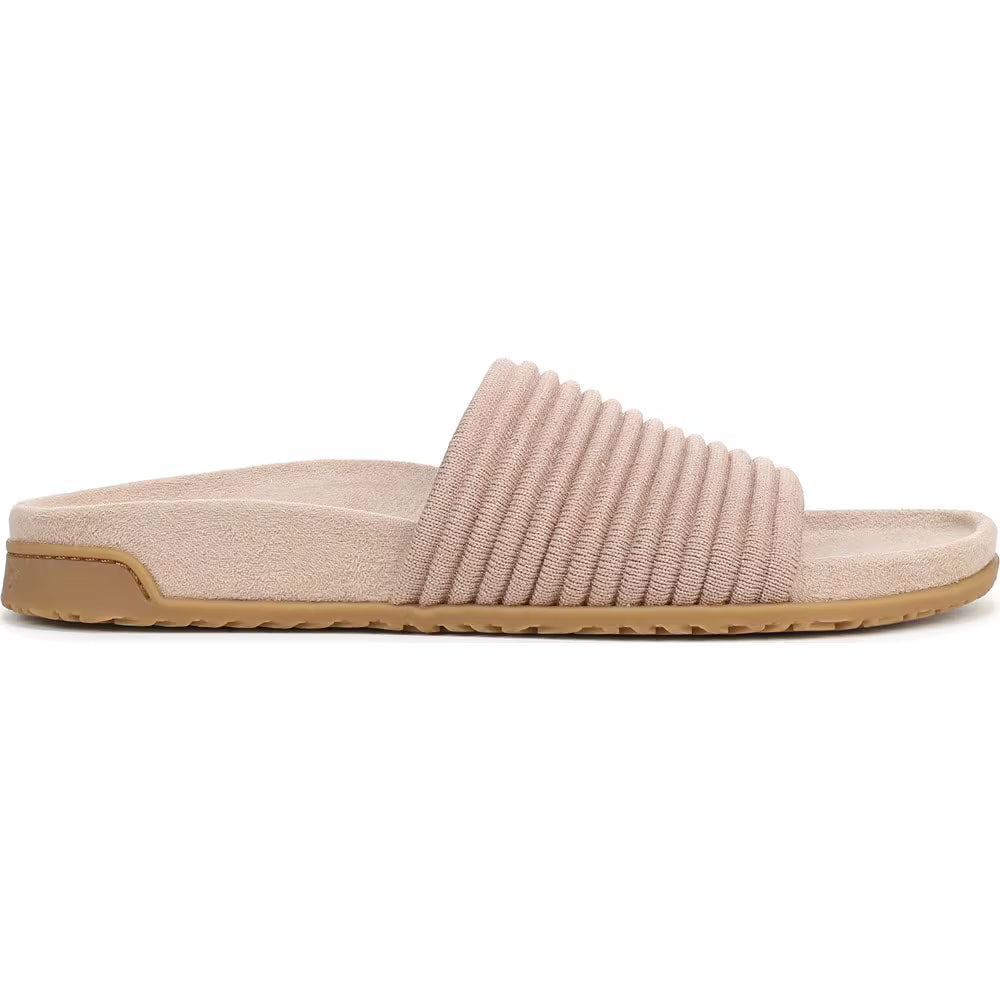 Vionic Women's Evie Knit Slide Sandal Rugby Tan Gold