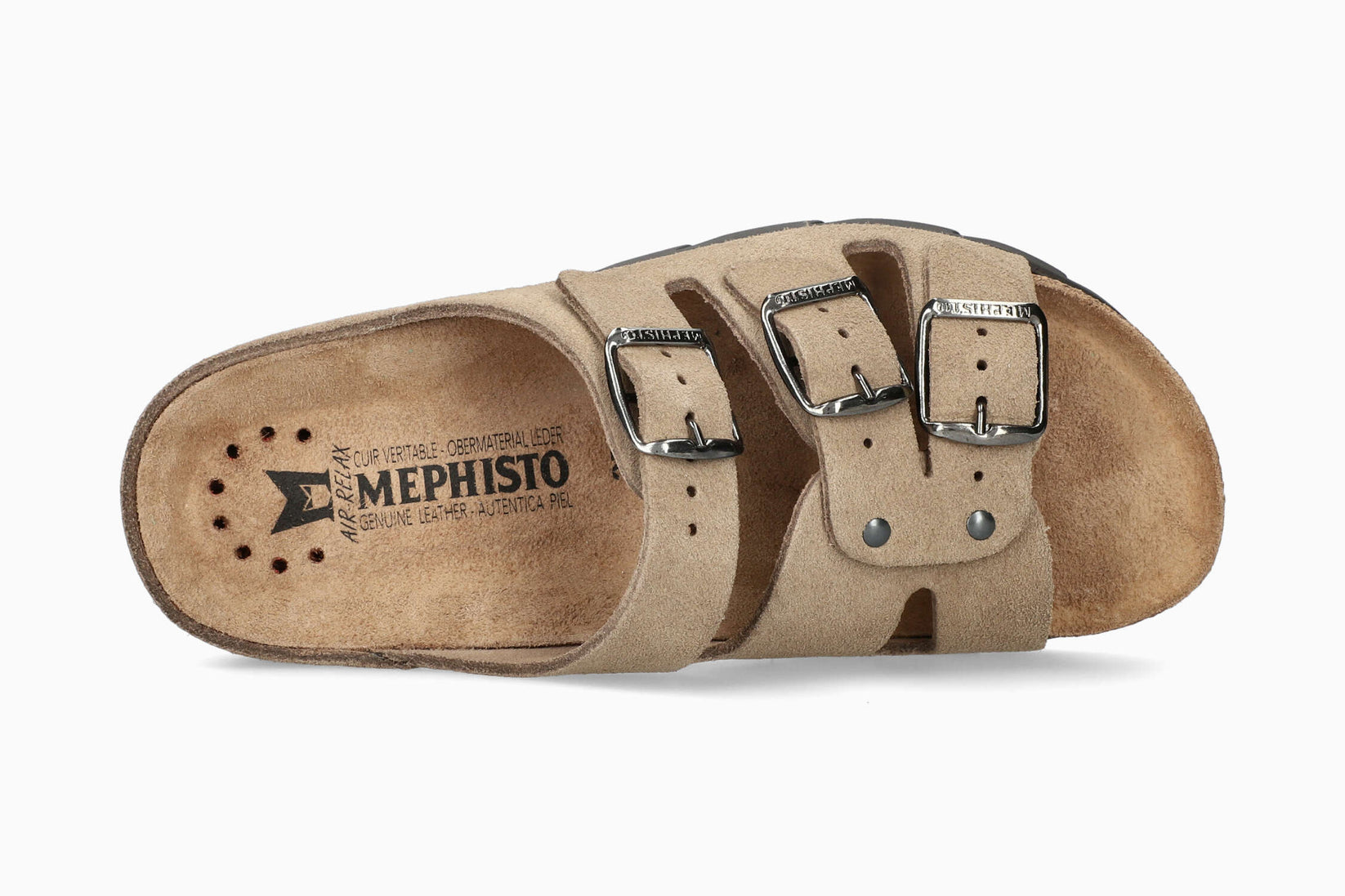 Mephisto Zach Fit Sandals Warm Grey