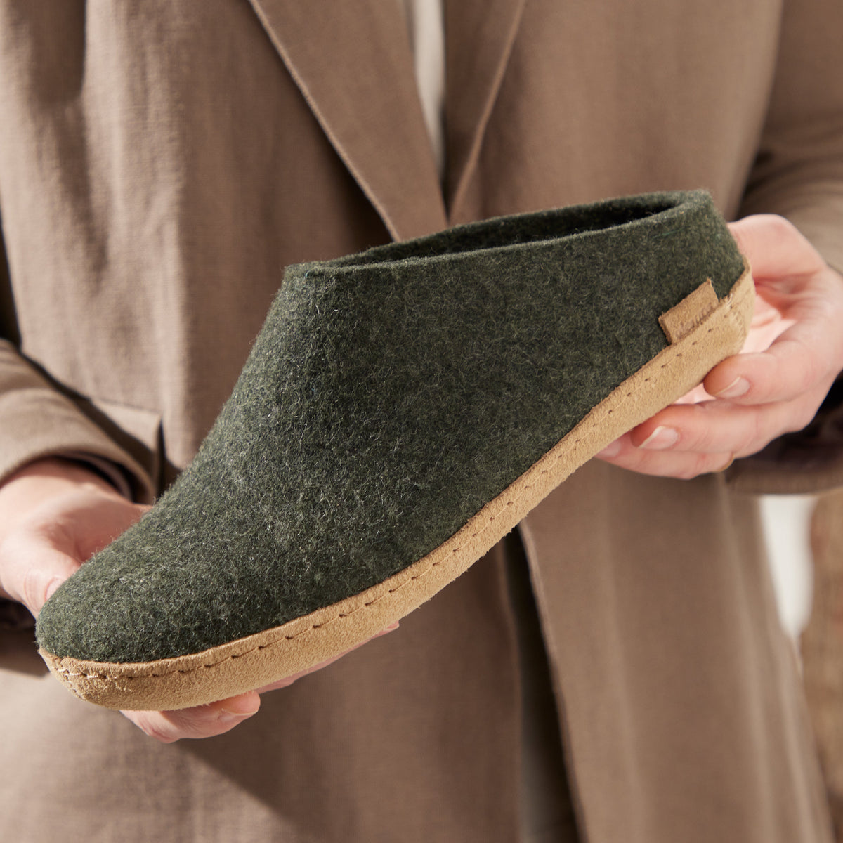Glerups Slip-On Slippers Forest Leather
