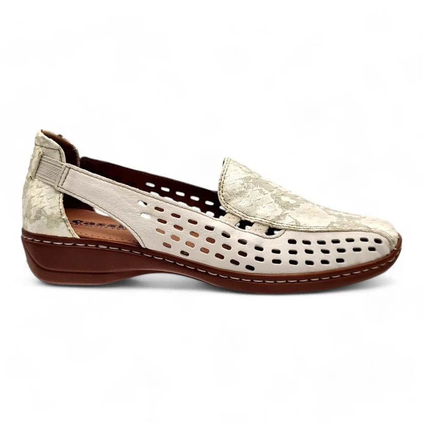 Casssini Women's Moana Slip-On Shoes Eggnog / Gold