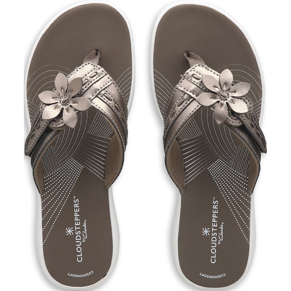 Clarks Women's Breeze Opal Sandals Pewter