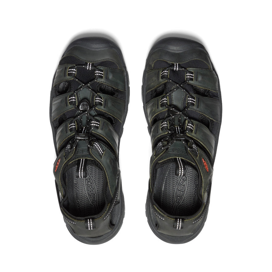 Keen Men's Targhee III Leather Sandals Grey/Black
