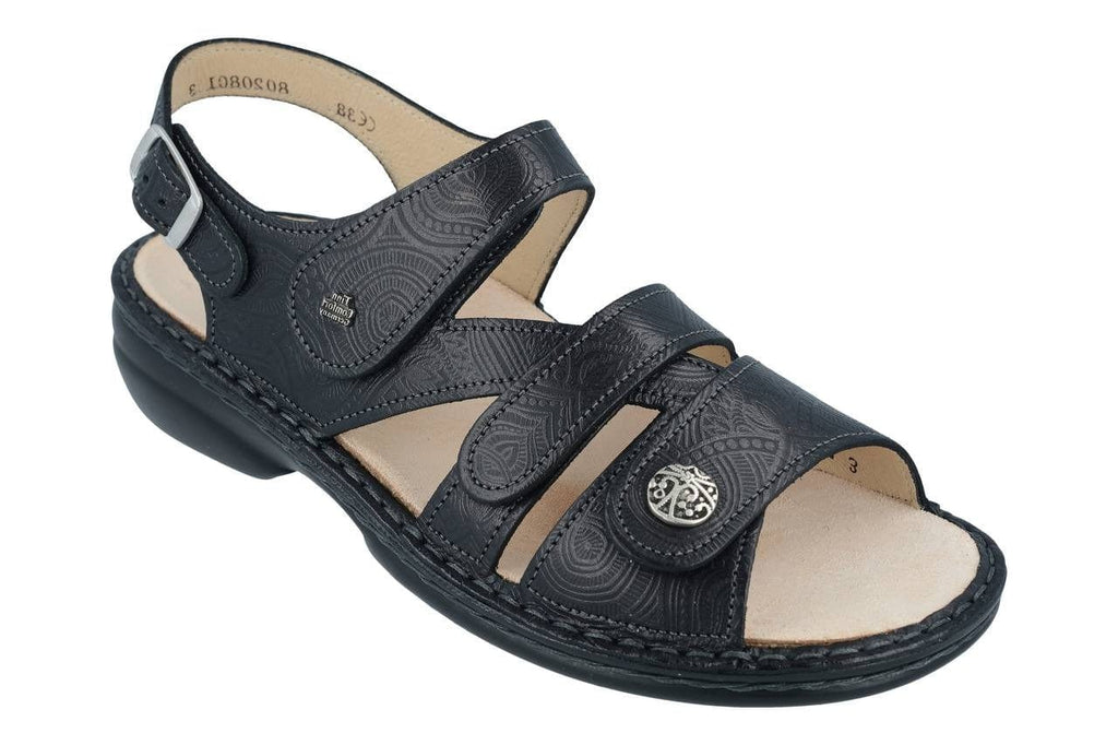 Finn Comfort Women's Gomera Sandals Arabesque Black