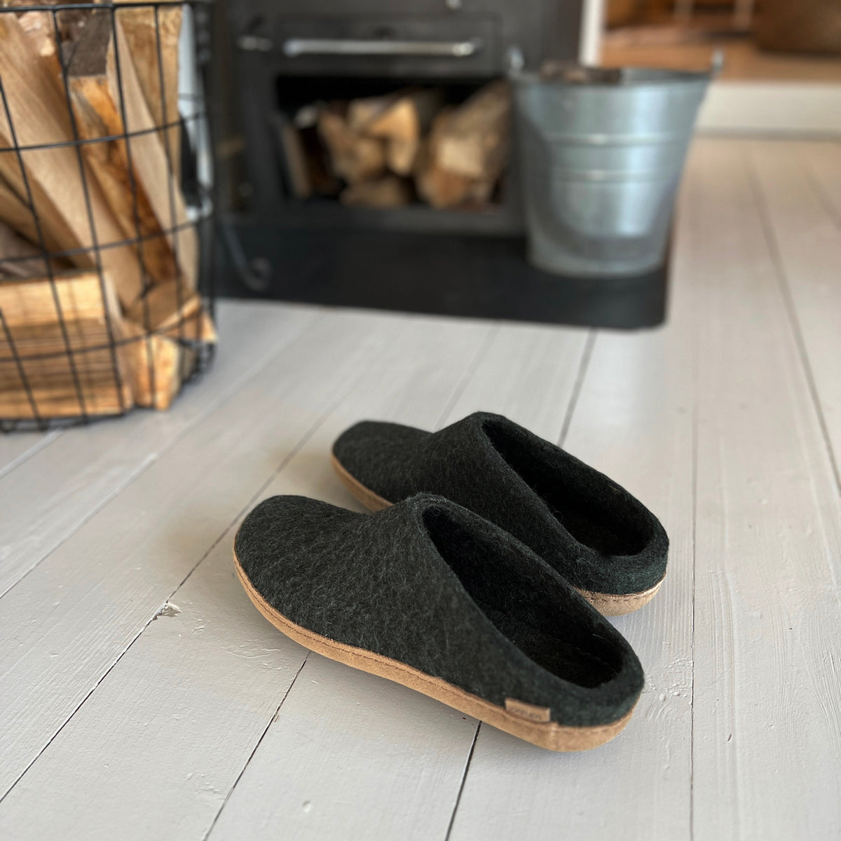 Glerups Slip-On Slippers Forest Leather