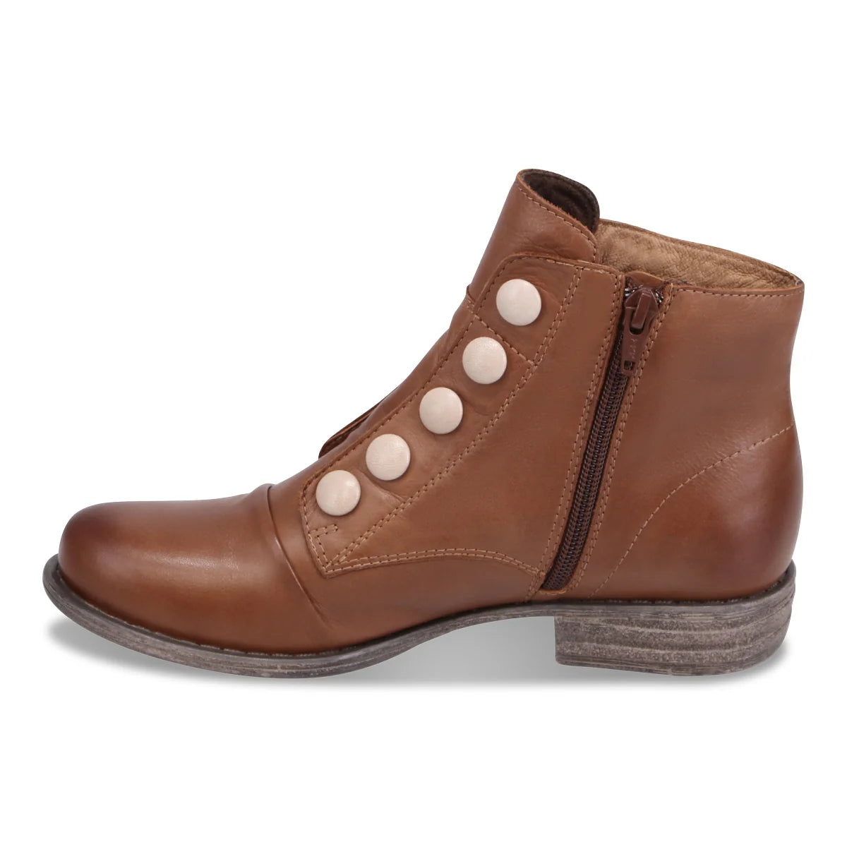 Miz Mooz Women's Louise Boots Brandy/Cream