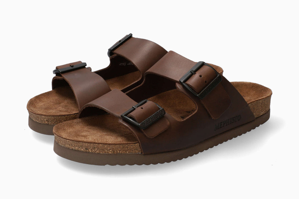 Mephisto Men's Nerio Sandals Dark Brown