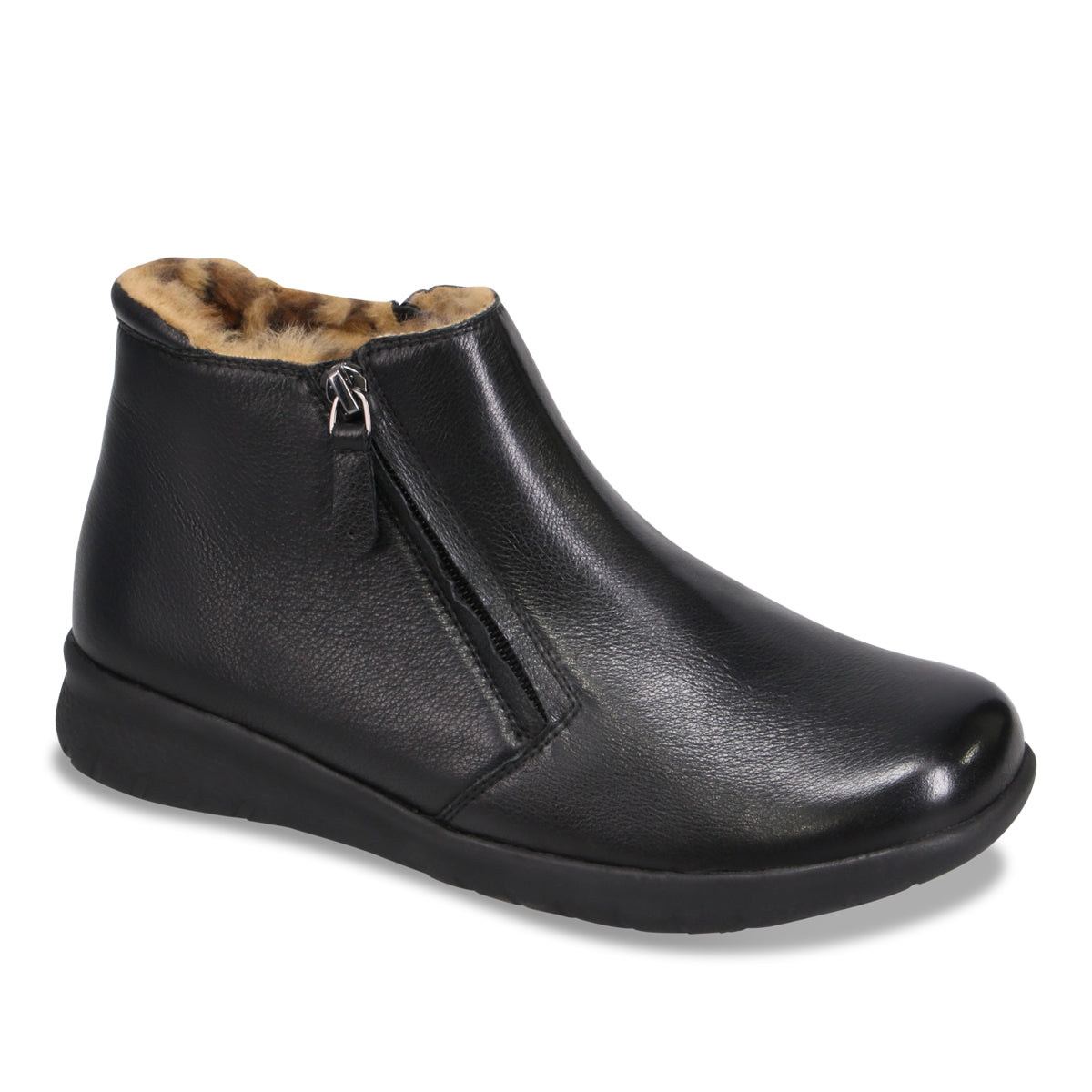 Ziera Women's Solango Ankle Boot XF Black Leopard
