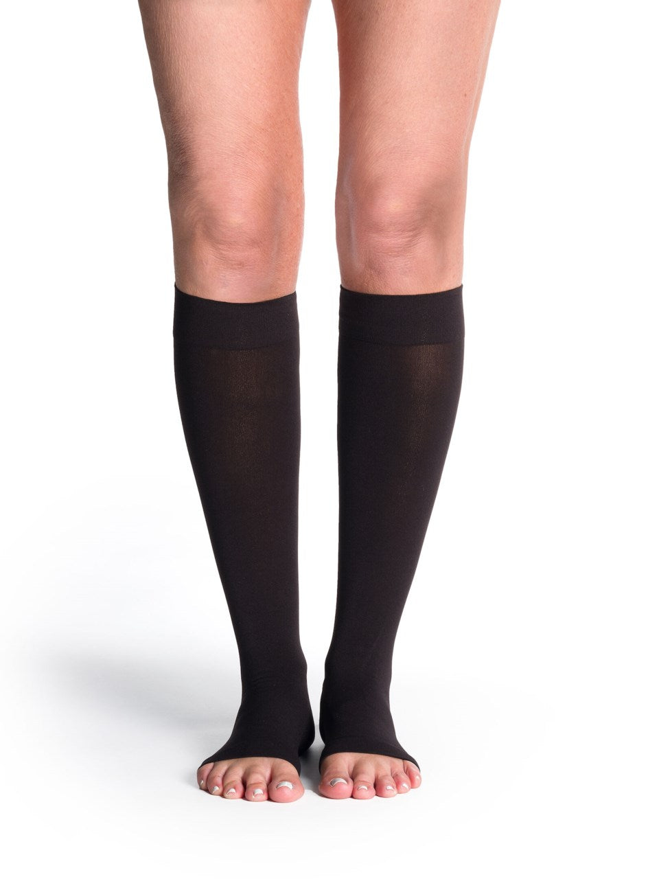 Sigvaris 840 Soft Opaque Compression Socks 15-20 mmHg Calf High for Female Open Toe