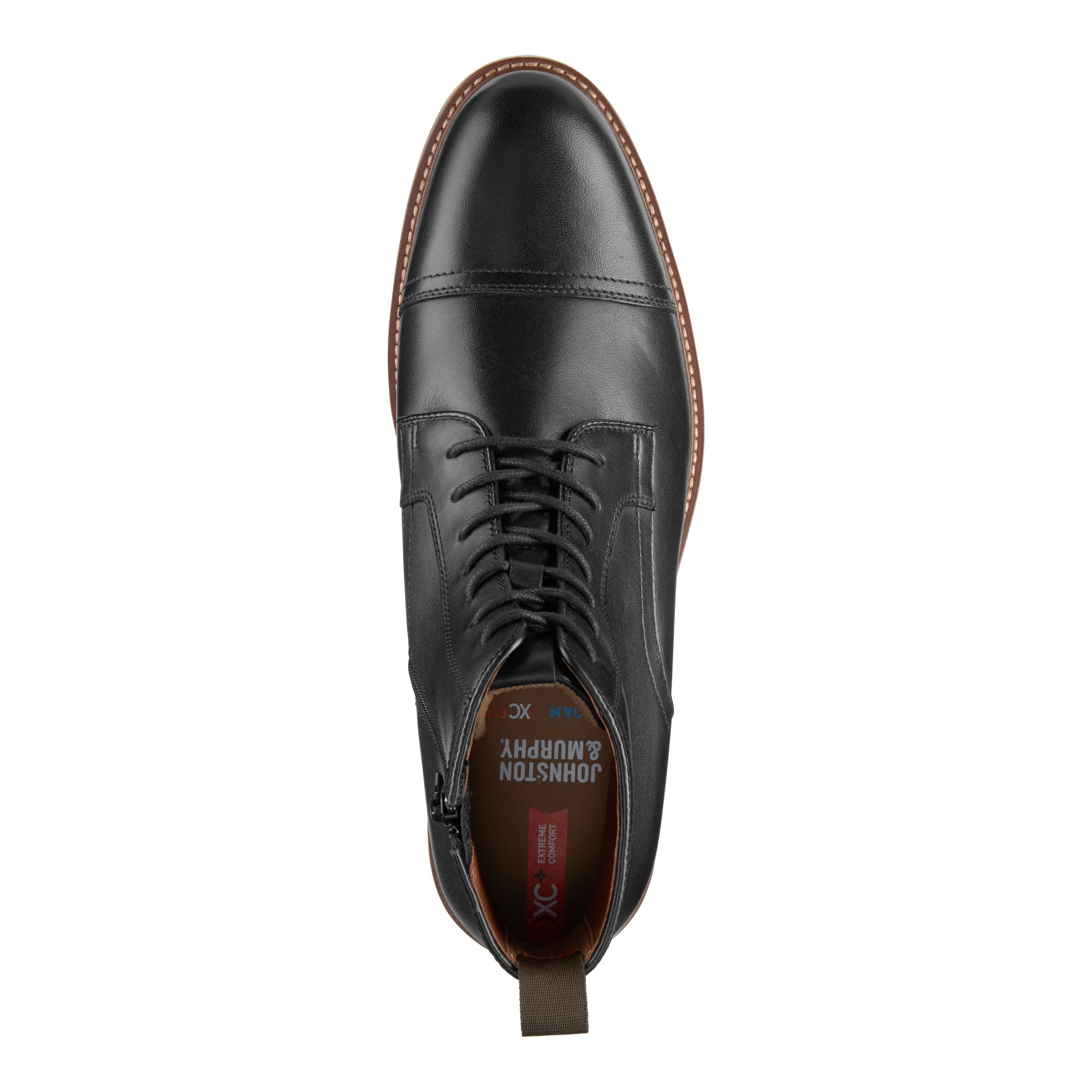 Johnston & Murphy XC+ Durham Cap Toe Boots Black
