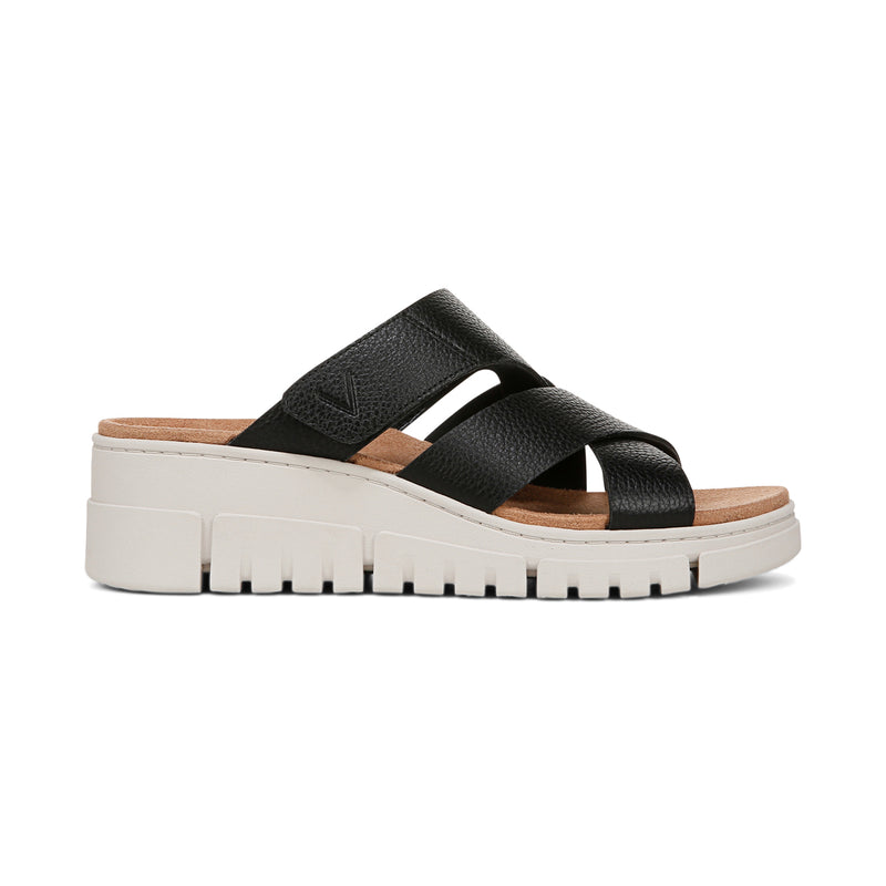 Vionic Women's Uptown Sunset Wedge Sandals Black
