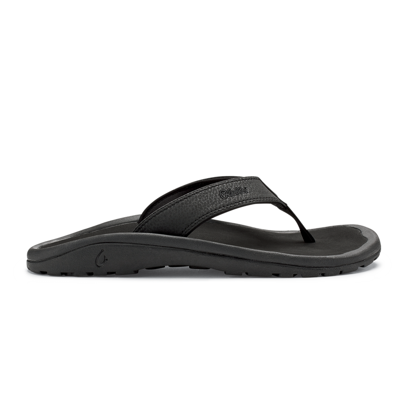 OluKai Men's 'Ohana Flip-Flops Black