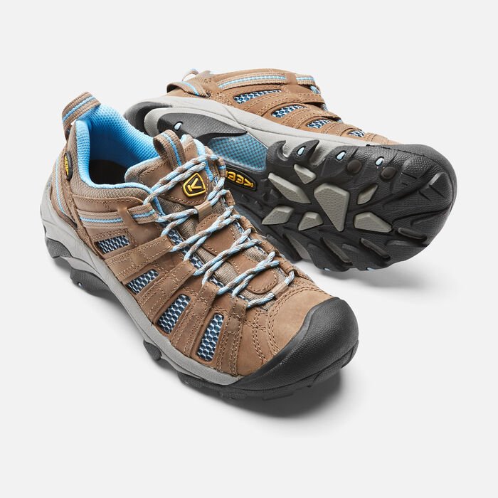 Keen Women's Voyageur Hiking Shoes Brindle/Alaskan Blue