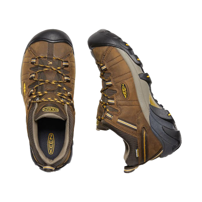 Keen Men's Targhee II Waterproof Wide Hiking Shoes Cascade Brown/Golden Yellow