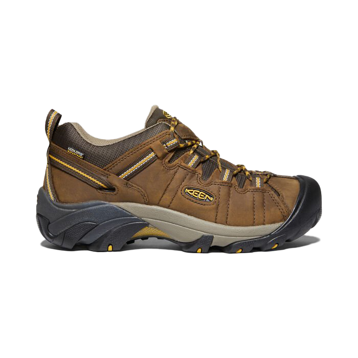 Keen Men's Targhee II Waterproof Wide Hiking Shoes Cascade Brown/Golden Yellow