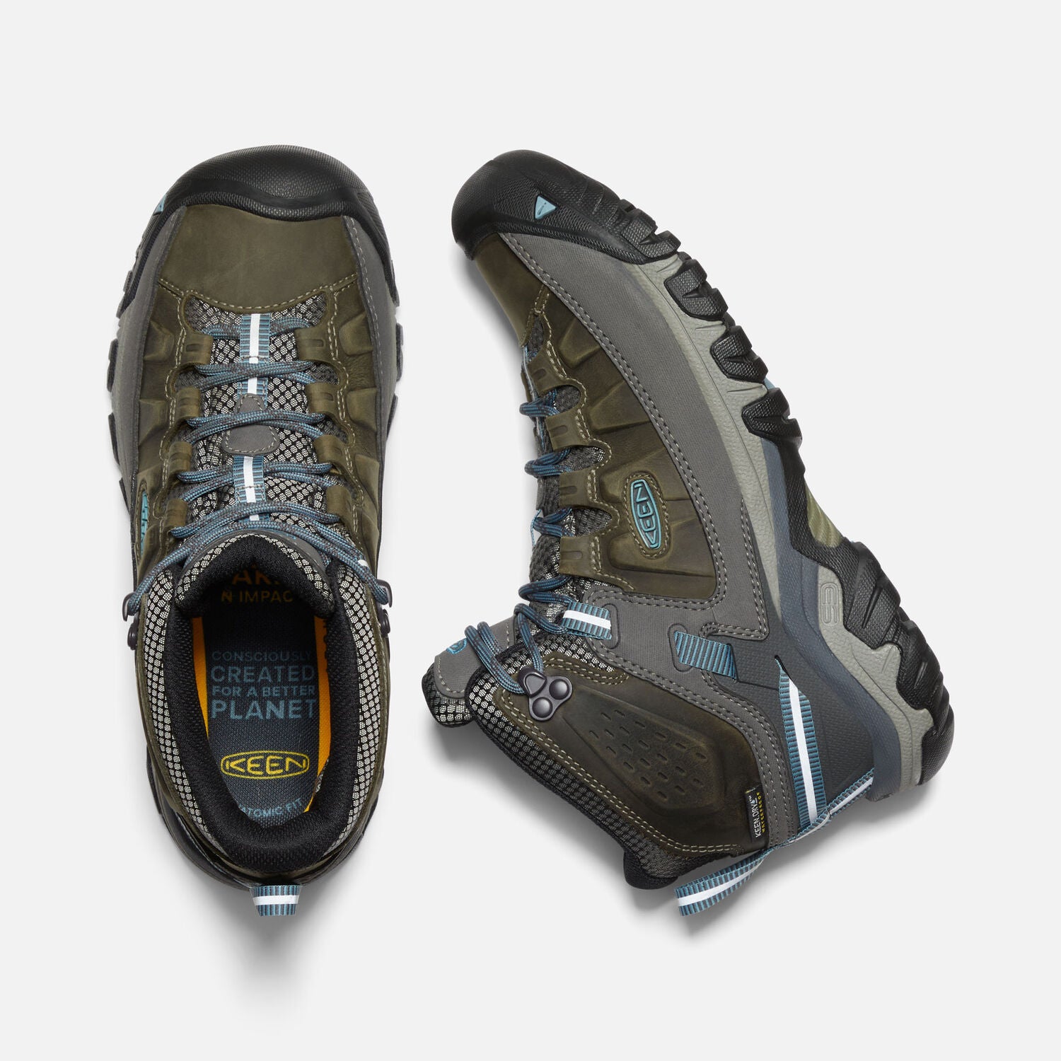 Keen Women's Targhee III Mid WP Wide Hiking Boots Magnet/Atlantic Blue