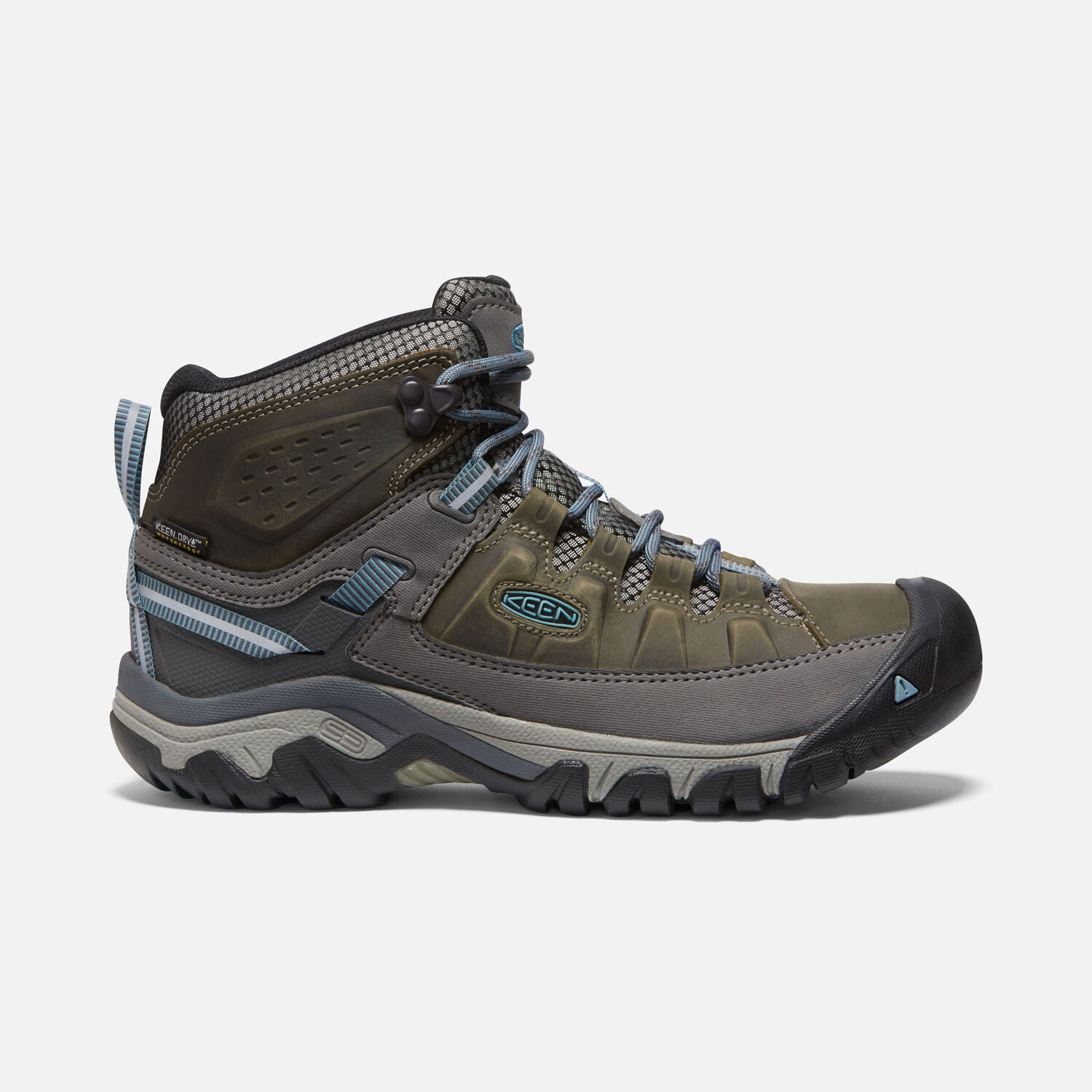 Keen Women's Targhee III Mid WP Wide Hiking Boots Magnet/Atlantic Blue