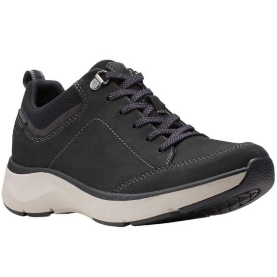 Clarks Women's Wave 2.0 Lace Waterproof Sneakers Black