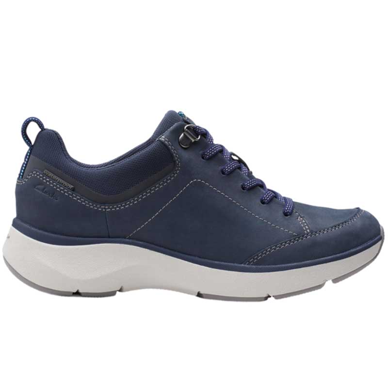 Clarks Women's Wave 2.0 Lace Waterproof Sneakers Navy