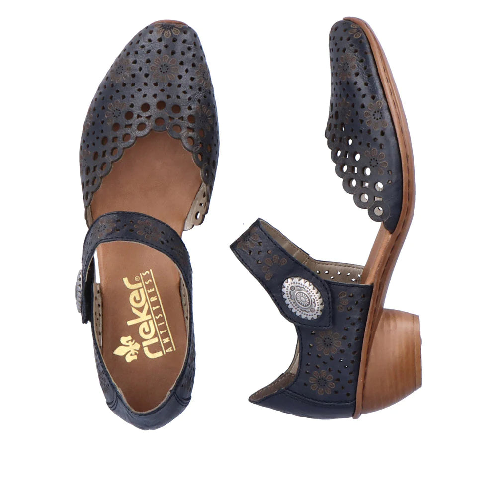 Rieker Women's 43753-14 Heel Blue