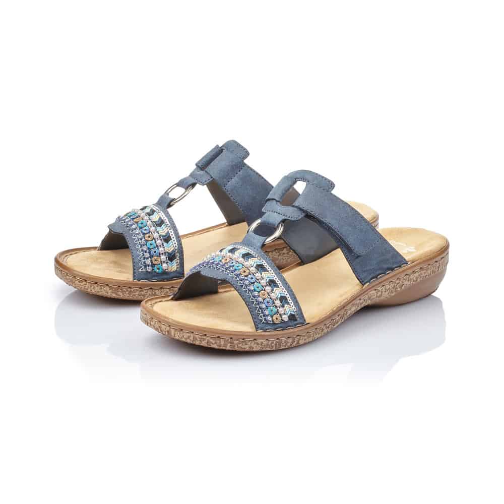 Rieker Women's 628M6-14 Sandal Blue